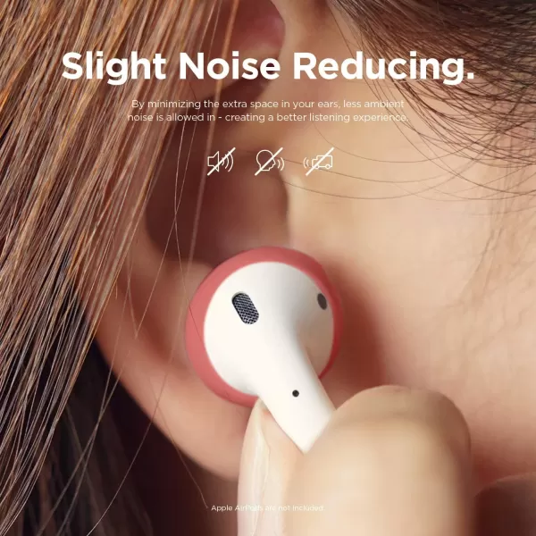 elago Fit in The case Ear Tips Compatible with Apple AirPods 1 amp 2 2 Pairs of 2 Colors  Italian Rose  Coral Blue Italian Rose  Coral Blue