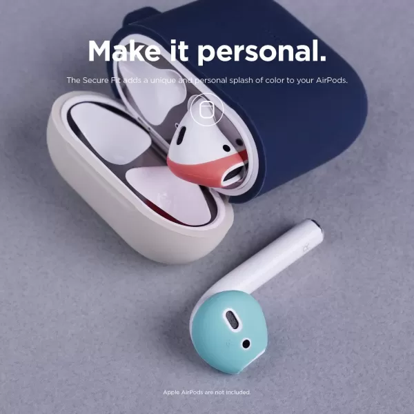 elago Fit in The case Ear Tips Compatible with Apple AirPods 1 amp 2 2 Pairs of 2 Colors  Italian Rose  Coral Blue Italian Rose  Coral Blue