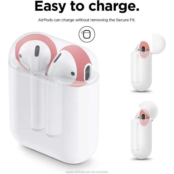 elago Fit in The case Ear Tips Compatible with Apple AirPods 1 amp 2 2 Pairs of 2 Colors  Italian Rose  Coral Blue Italian Rose  Coral Blue