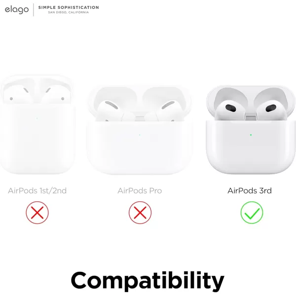 elago Floppy Disk Case Compatible with AirPods 3rd Generation Case  Compatible with AirPods 3 Case Cover Carabiner Included Shock Resistant Full Protection Wireless Charging Classic WhiteClassic White