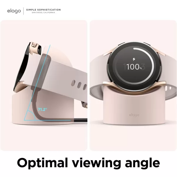 elago GW2 Compatible with Samsung Watch Charger for Galaxy Watch 4 Charger StandGalaxy Watch 4 ClassicGalaxy Watch 3 ChargerGalaxy Watch Active4046mmStone Charging Cable Not IncludedSand Pink