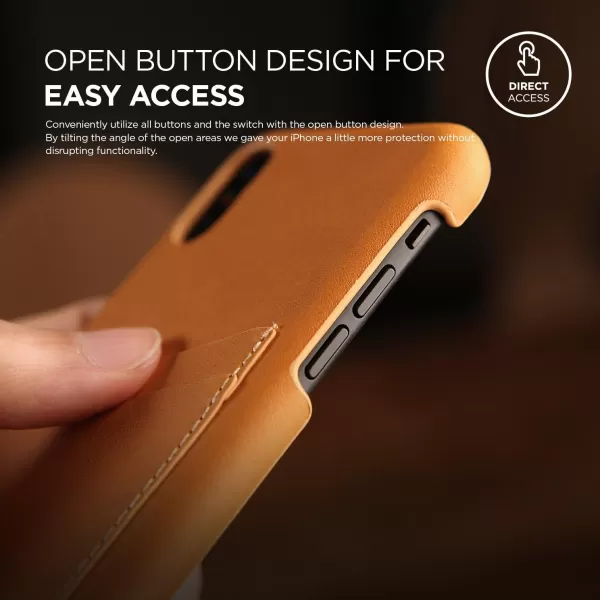 elago Genuine Leather Series for iPhone Xs case iPhone X Case  Authentic Italian Leather Personalized Wallet Protective Cover for Apple iPhone Xs 2018 iPhone X 2017  Brownelago Genuine Leather Series for iPhone Xs case iPhone X Case  Authentic Italian Leather Personalized Wallet Protective Cover for Apple iPhone Xs 2018 iPhone X 2017  Brown