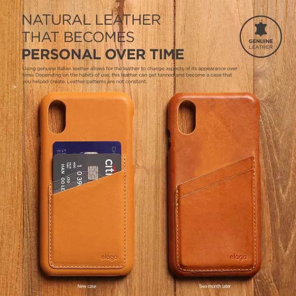 elago Genuine Leather Series for iPhone Xs case iPhone X Case  Authentic Italian Leather Personalized Wallet Protective Cover for Apple iPhone Xs 2018 iPhone X 2017  Brownelago Genuine Leather Series for iPhone Xs case iPhone X Case  Authentic Italian Leather Personalized Wallet Protective Cover for Apple iPhone Xs 2018 iPhone X 2017  Brown