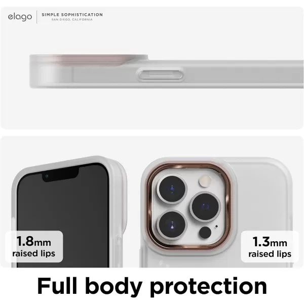 elago Glide Armor Case Designed for iPhone 13 Pro Max Case Drop Protection Shockproof Protective TPU Cover Upgraded Shockproof Mix and Match Parts Enhanced Camera Guard ClearLight BlueiPhone 13 Pro ClearRose Gold