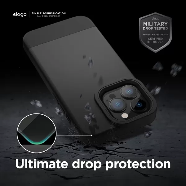 elago Glide Armor Case Designed for iPhone 13 Pro Max Case Drop Protection Shockproof Protective TPU Cover Upgraded Shockproof Mix and Match Parts Enhanced Camera Guard ClearLight BlueiPhone 13 Pro Dark GrayBlack