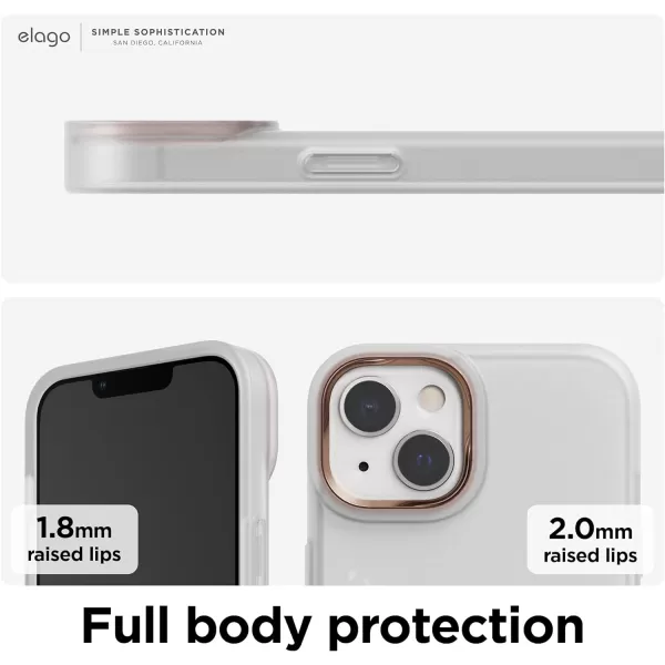 elago Glide Armor Case Designed for iPhone 13 Pro Max Case Drop Protection Shockproof Protective TPU Cover Upgraded Shockproof Mix and Match Parts Enhanced Camera Guard ClearLight BlueiPhone 13 ClearRose Gold