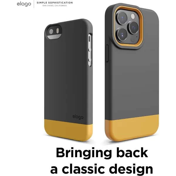 elago Glide Armor Case Designed for iPhone 13 Pro Max Case Drop Protection Shockproof Protective TPU Cover Upgraded Shockproof Mix and Match Parts Enhanced Camera Guard ClearLight BlueiPhone 13 Pro Dark GrayYellow