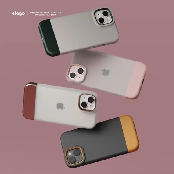 elago Glide Armor Case Designed for iPhone 13 Pro Max Case Drop Protection Shockproof Protective TPU Cover Upgraded Shockproof Mix and Match Parts Enhanced Camera Guard ClearLight BlueiPhone 13 ClearRose Gold