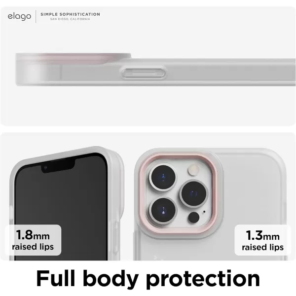 elago Glide Armor Case Designed for iPhone 13 Pro Max Case Drop Protection Shockproof Protective TPU Cover Upgraded Shockproof Mix and Match Parts Enhanced Camera Guard ClearLight BlueiPhone 13 Pro Max ClearLovely Pink