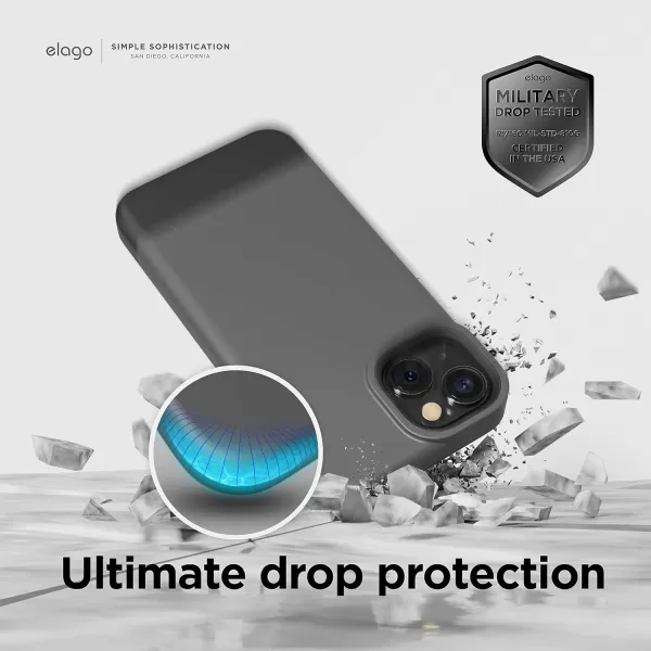 elago Glide Armor Case Designed for iPhone 14 Plus Case Drop Protection Shockproof Protective TPU Cover Upgraded Shockproof Mix and Match Parts Enhanced Camera Guard ClearPurpleDark GrayBlack