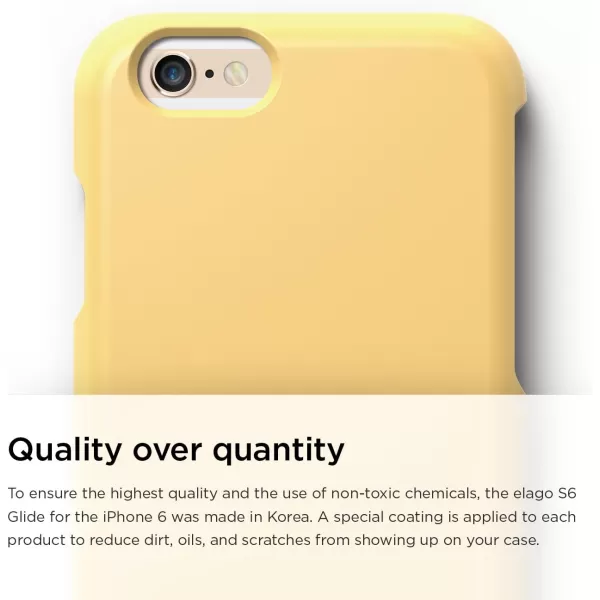 elago Glide Case for The iPhone 6 Plus 55inch  Front Protection Film  Back Protection Film Included  Full Retail Packaging Cotton Candy BlueCreamy YellowCreamy Yellow  Royal Blue