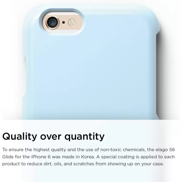 elago Glide Case for The iPhone 6 Plus 55inch  Front Protection Film  Back Protection Film Included  Full Retail Packaging Cotton Candy BlueCreamy YellowCotton Candy Blue  Creamy Yellow