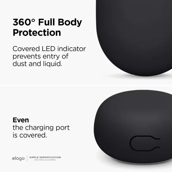 elago Hang Case Designed for Google Pixel Buds ASeries Case 2021 Pixel Buds 2 Case 2020 Shockproof Protective Silicone  Black US Patent RegisteredBlack