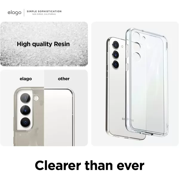 elago Hybrid Case Designed for Samsung Galaxy S23 Case  Precise Camera Cutouts Sleek and Light Design Protective Cover PC  TPU Hybrid Technology Shockproof Bumper TransparentS23 Plus 66