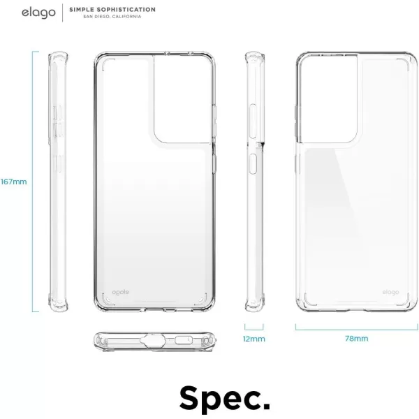 elago Hybrid Clear Case Compatible with Galaxy S21 Ultra Case Cover Clear Shockproof Bumper Cover Protective Caseelago Hybrid Clear Case Compatible with Galaxy S21 Ultra Case Cover Clear Shockproof Bumper Cover Protective Case