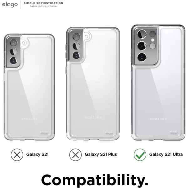 elago Hybrid Clear Case Compatible with Galaxy S21 Ultra Case Cover Clear Shockproof Bumper Cover Protective Caseelago Hybrid Clear Case Compatible with Galaxy S21 Ultra Case Cover Clear Shockproof Bumper Cover Protective Case