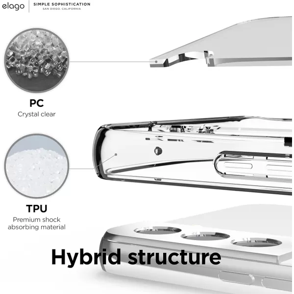 elago Hybrid Clear Case Compatible with Samsung Galaxy S22 Plus 66 inch Transparent  Sleek and Light Design Protective Case Shockproof Bumper Cover Durable TPU and Polycarbonate ConstructionPlus 67