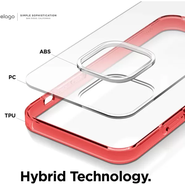 elago Hybrid Clear Case Compatible with iPhone 12 Mini Case 54 Inch Red  Shockproof Bumper Cover Protective CaseiPhone 12 Mini Red