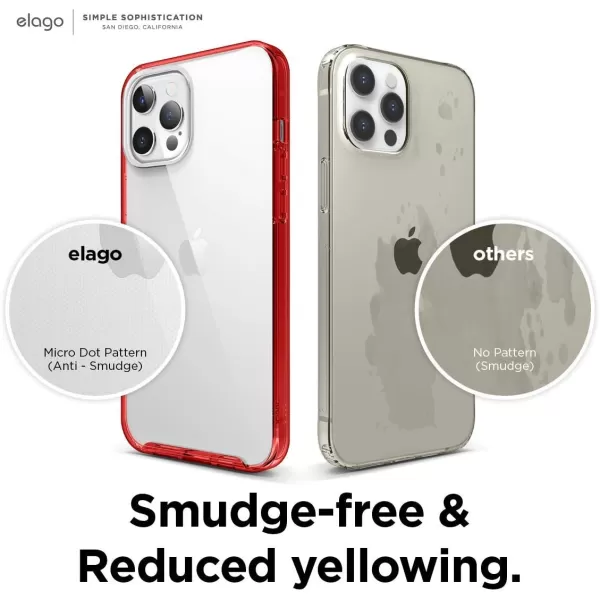 elago Hybrid Clear Case Compatible with iPhone 12 Mini Case 54 Inch Red  Shockproof Bumper Cover Protective CaseiPhone 12 Pro Max Red