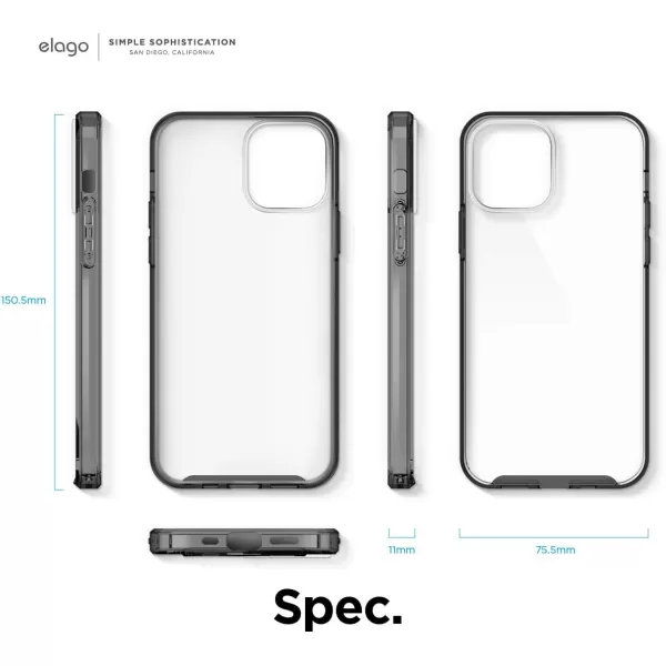 elago Hybrid Clear Case Compatible with iPhone 12 Mini Case 54 Inch Red  Shockproof Bumper Cover Protective CaseiPhone 12 iPhone 12 Pro Black