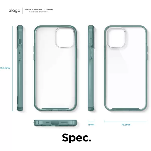 elago Hybrid Clear Case Compatible with iPhone 12 Mini Case 54 Inch Red  Shockproof Bumper Cover Protective CaseiPhone 12 iPhone 12 Pro Mint