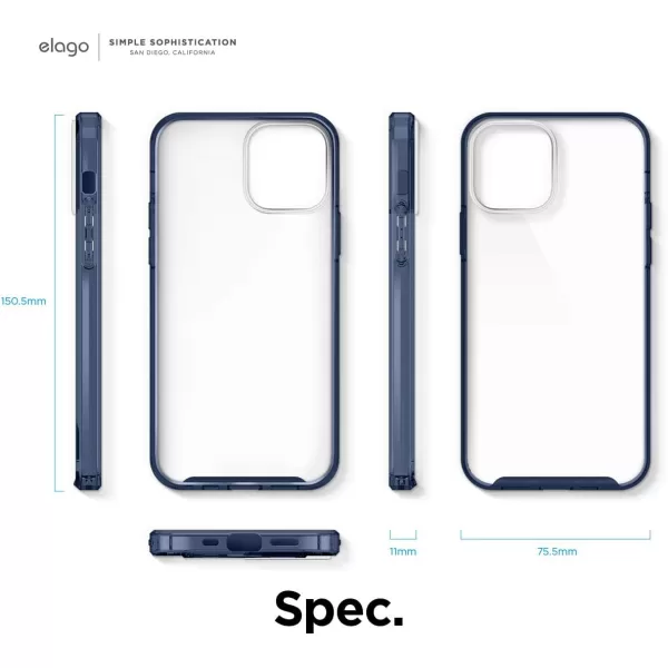 elago Hybrid Clear Case Compatible with iPhone 12 Mini Case 54 Inch Red  Shockproof Bumper Cover Protective CaseiPhone 12 iPhone 12 Pro Pacific Blue