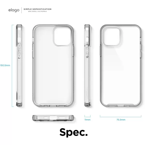 elago Hybrid Clear Case Compatible with iPhone 12 Mini Case 54 Inch Red  Shockproof Bumper Cover Protective CaseiPhone 12 iPhone 12 Pro Transparent