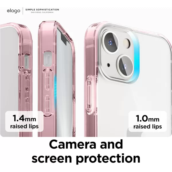 elago Hybrid Clear Case Compatible with iPhone 12 Mini Case 54 Inch Red  Shockproof Bumper Cover Protective CaseiPhone 13 Lovely Pink