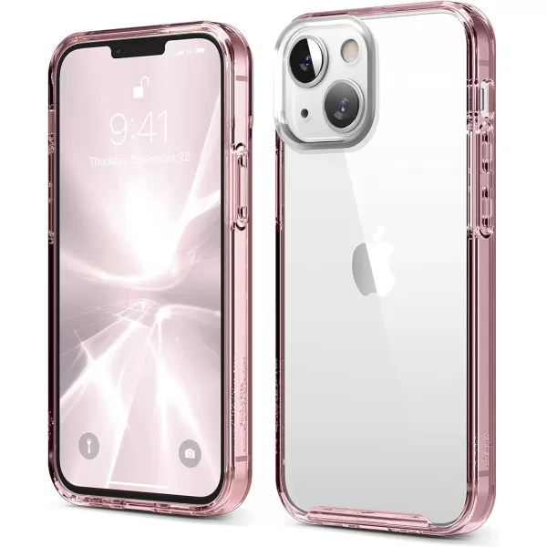 elago Hybrid Clear Case Compatible with iPhone 12 Mini Case 54 Inch Red  Shockproof Bumper Cover Protective CaseiPhone 13 Mini Lovely Pink