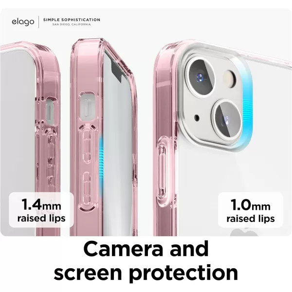 elago Hybrid Clear Case Compatible with iPhone 12 Mini Case 54 Inch Red  Shockproof Bumper Cover Protective CaseiPhone 13 Mini Lovely Pink