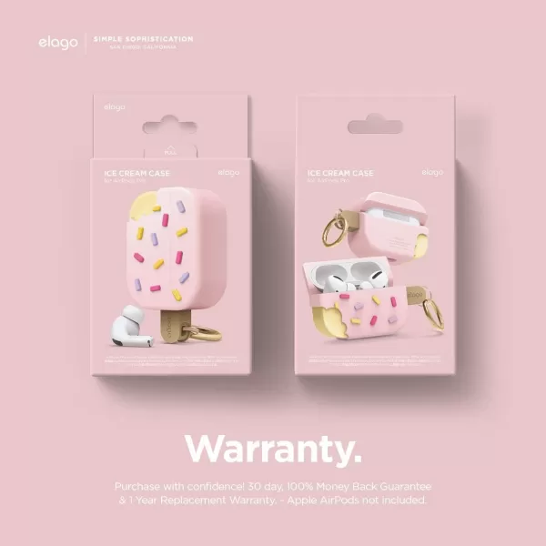 elago Ice Cream AirPods Pro Case with Keychain Designed for Apple AirPods PRO Case BlueberryStrawberry