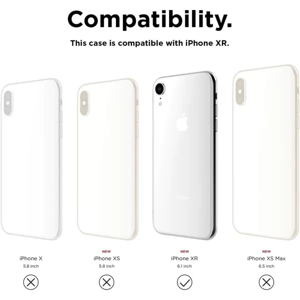 elago Inner Core Series case Comaptible with iPhone XR White  Thinnest and LightestSupport Wireless ChargingOnly Protects Against ScratchesWhite