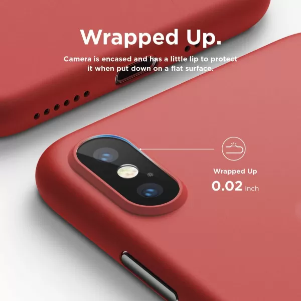 elago Inner Core Series iPhone Xs case Black  Thinnest and LightestSupport Wireless ChargingOnly Protects Against Scratches Compatible with iPhone Xs 2018Red