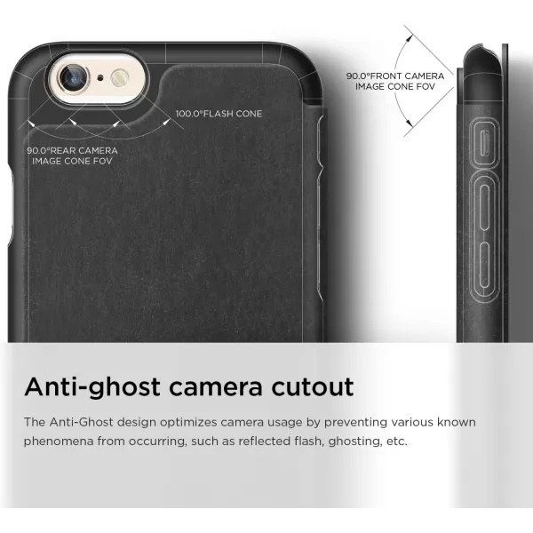 elago Leather FlipBlack  Card SlotScreen ProtectionPremium Hybrid Construction  for iPhone 66S Pluselago Leather FlipBlack  Card SlotScreen ProtectionPremium Hybrid Construction  for iPhone 66S Plus