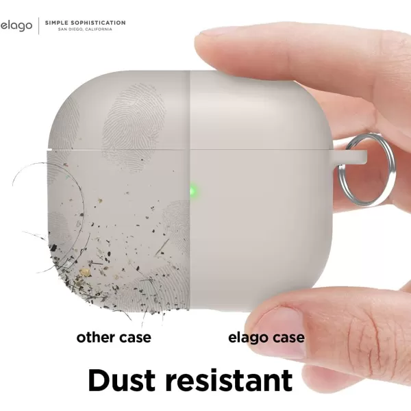 elago Liquid Hybrid Case Compatible with AirPods 3rd Generation Case  Compatible with AirPods 3 Case Cover Triple Layer Protection Keychain Included Wireless Charging Shock ResistantJean indigoStone