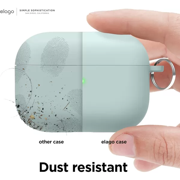 elago Liquid Hybrid Case Compatible with AirPods Pro 2nd Generation Case Cover  Compatible with AirPods Pro 2 Case Triple Layer Protection Keychain Included Dust Resistant Shockproof StoneMint
