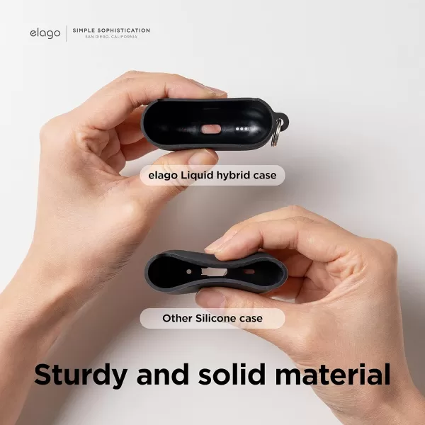 elago Liquid Hybrid Case Compatible with AirPods Pro 2nd Generation Case Cover  Compatible with AirPods Pro 2 Case Triple Layer Protection Keychain Included Dust Resistant Shockproof StoneMint