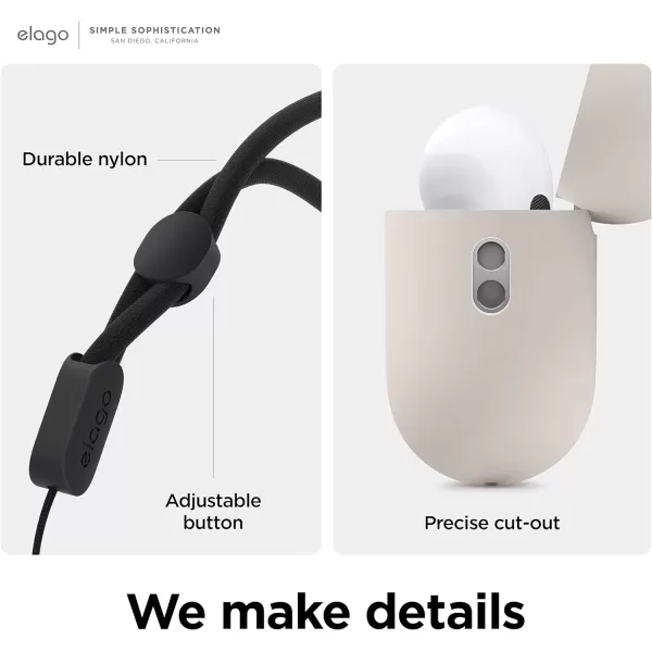 elago Liquid Hybrid Case Compatible with AirPods Pro 2nd Generation Case Cover with Lanyard  Compatible with AirPods Pro 2 Case Triple Layer Protection Dust Resistant Shockproof StoneStone