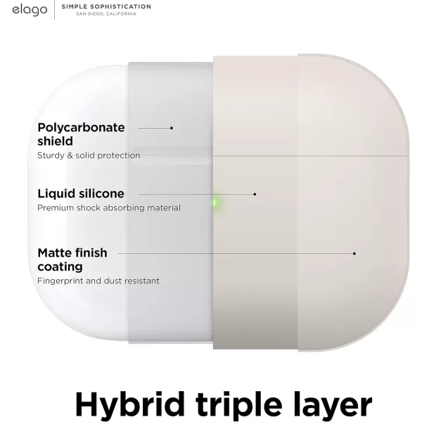 elago Liquid Hybrid Case Compatible with AirPods Pro 2nd Generation Case Cover with Lanyard  Compatible with AirPods Pro 2 Case Triple Layer Protection Dust Resistant Shockproof StoneStone