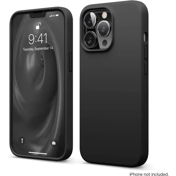 elago Liquid Silicone Case Compatible with iPhone 13 Pro Case 61 Premium Silicone Full Body Protection  3 Layer Shockproof Phone Cover AntiScratch Soft Microfiber Lining StoneBlack