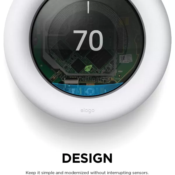 elago Lock Designed for Nest Learning Thermostat Black  Compatible with Google Nest Learning Thermostat 12 3 Generation amp E Home or Public Protection Secure Lock US Patent RegisteredWhite