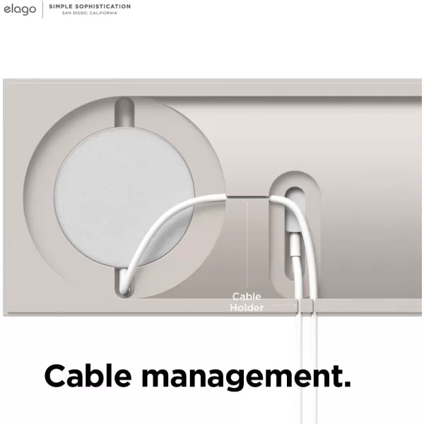 elago MS Charging Tray Duo Compatible with MagSafe Charger and Compatible with Apple Watch Charger  Compatible with iPhone 15141312 Models Stone Charger Not IncludedStone