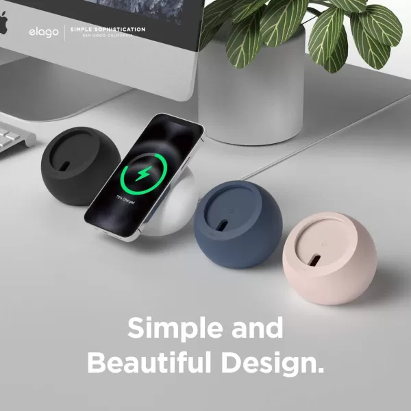 elago MS2 Charging Stand Compatible with MagSafe Charger  Premium Silicone Stand Compatible with iPhone 15141312 Series Designed for MagSafe Stand White Charging Cable Not IncludedWhite