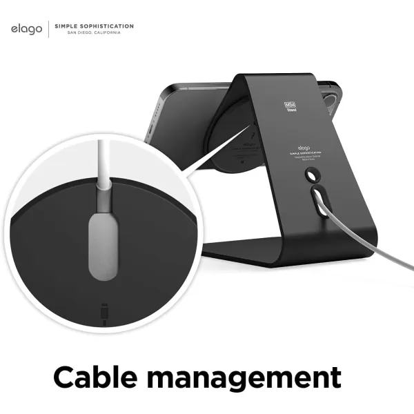 elago MS4 Charging Stand Compatible with MagSafe Charger Aluminum Stand Compatible with iPhone 15141312 Series Designed for iOS17 Standby Mode Cable Not Included SilverBlack