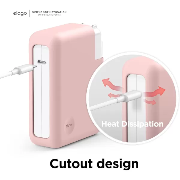 elago MacBook Charger Cover Compatible with MacBook 140W USBC Power Adapter MacBook Pro M3 2023 16 A2991 MacBook Pro M2 2023 16 A2780 MacBook Pro M1 2021 16 A2485 Dark GreyLovely Pink