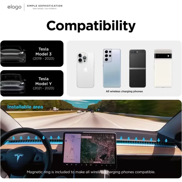 elago Magnetic Aluminum Tesla Car Mount Compatible with Tesla 3Y  Premium Aluminium BodyMore MagnetsCompatible Large PhonesFrustrationFree Installelago Magnetic Aluminum Tesla Car Mount Compatible with Tesla 3Y  Premium Aluminium BodyMore MagnetsCompatible Large PhonesFrustrationFree Install