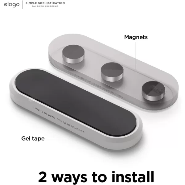 elago Magnetic Cable Management Buttons Magnetic cable holder Organize 3 Cables Powerful magnets Reusable Sticker Attaches to Surface Desk Organization WhiteWhite