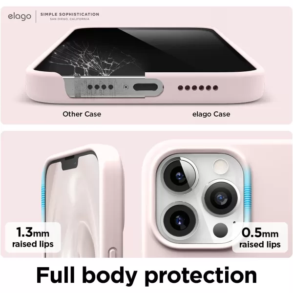 elago Magnetic Case Compatible with MagSafe and iPhone 13 Pro 61 Inch  Builtin Magnets Liquid Silicone Protective Cover Compatible with All MagSafe Accessories Jean IndigoiPhone 13 Pro Max Lovely Pink