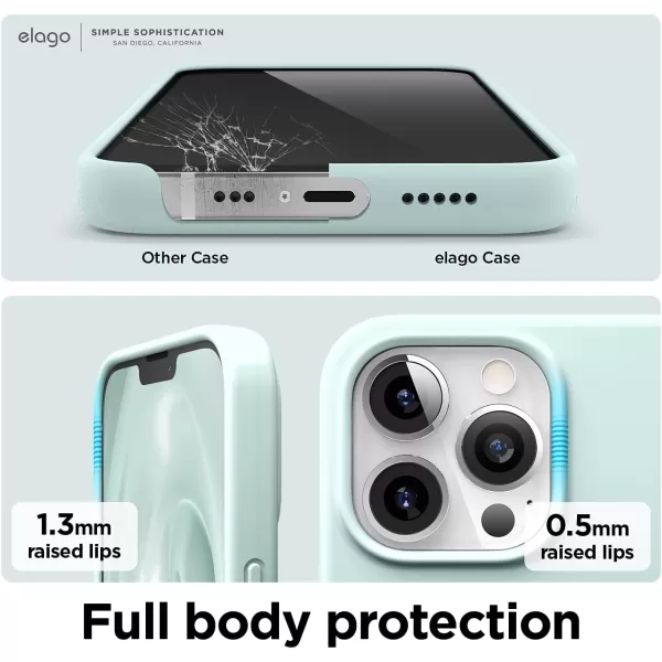 elago Magnetic Case Compatible with MagSafe and iPhone 13 Pro 61 Inch  Builtin Magnets Liquid Silicone Protective Cover Compatible with All MagSafe Accessories Jean IndigoiPhone 13 Pro Mint