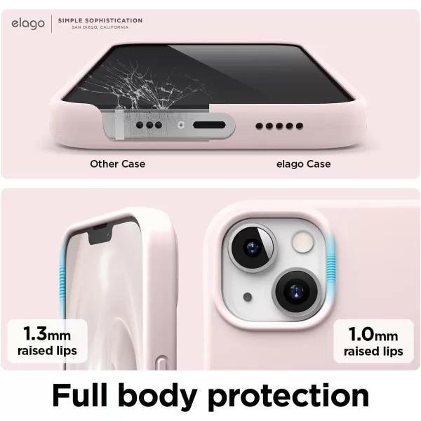 elago Magnetic Case Compatible with MagSafe and iPhone 13 Pro 61 Inch  Builtin Magnets Liquid Silicone Protective Cover Compatible with All MagSafe Accessories Jean IndigoiPhone 13 Lovely Pink